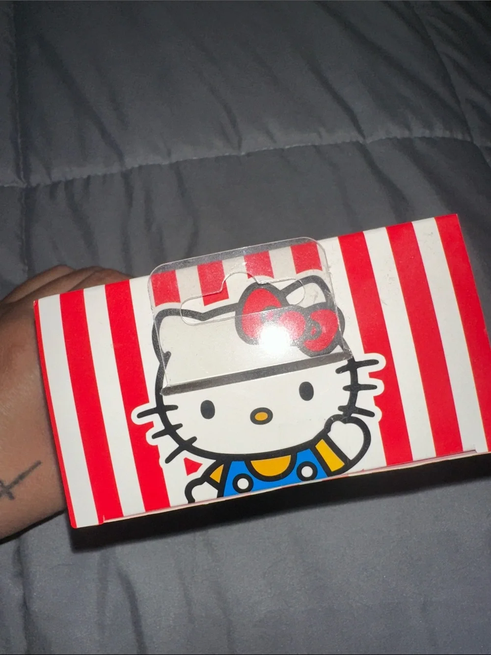 Hello Kitty Pink & White Figure Set with Blue Milk Carton